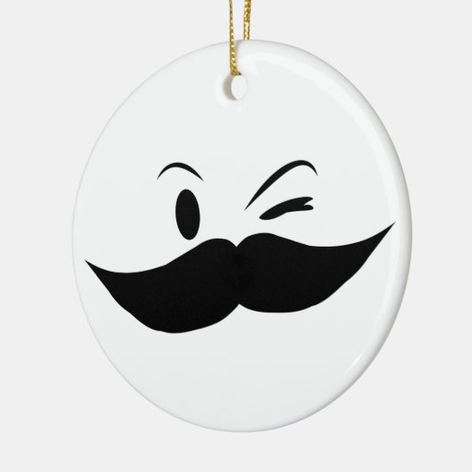 Kinky Mustache Keramikornament (Links)