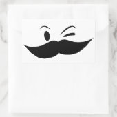 Kinky Mustache Rechteckiger Aufkleber (Tasche)