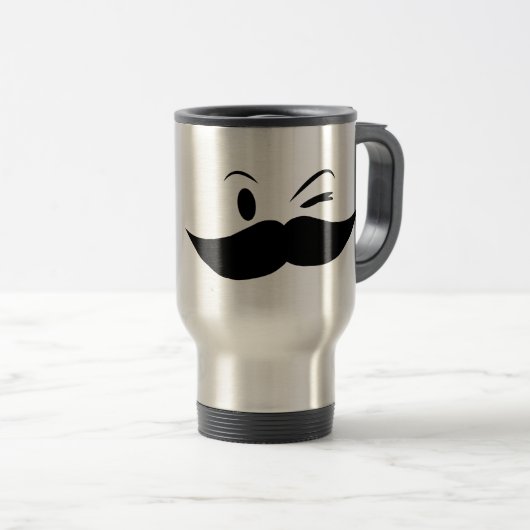 Kinky Mustache Reisebecher (VorderseiteRechts)