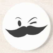 Kinky Mustache Sandstein Untersetzer (Vorne)