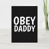 Kinky OBEY DADDY Romantic Greeting Card Karte (Vorderseite)