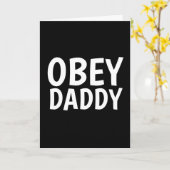 Kinky OBEY DADDY Romantic Greeting Card Karte (Gelbe Blume)