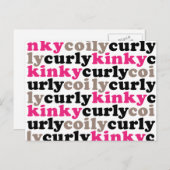 kinkycurlycoiale Postkarten (Vorne/Hinten)