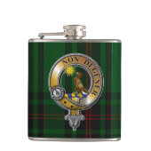 Kinloch Tartan & Abzeichen Flachmann (Vorderseite)