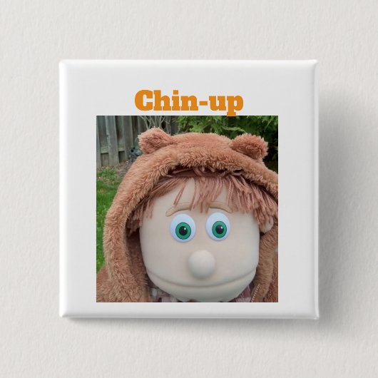 Kinn-hoch Charlie Button (Vorderseite)