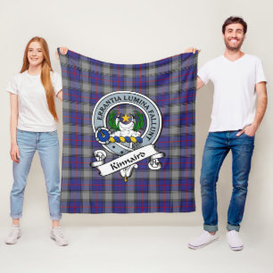 Kinnaird Clan Abzeichen Tartan Kariert Fleecedecke