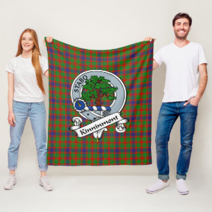 Kinninmont Clan Abzeichen Tartan Kariert Fleecedecke