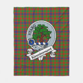 Kinninmont Clan Abzeichen Tartan Kariert Fleecedecke (Vorderseite)