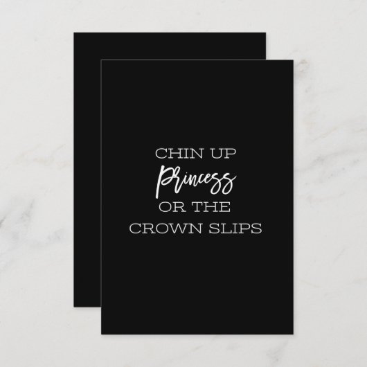 Kinnprinzessin oder die Kronenrutsche Dankeskarte (Vorne/Hinten)