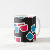 Kino 3D-Brille: Nahtloses Muster Kaffeetasse (VorderseiteRechts)