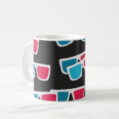 Kino 3D-Brille: Nahtloses Muster Kaffeetasse (Vorderseite Links)