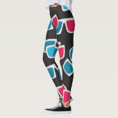 Kino 3D-Brille: Nahtloses Muster Leggings (Links)