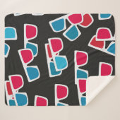 Kino, 3D-Brillenmuster, nahtlos.  Sherpadecke (Vorderseite (Horizontal))