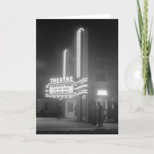 Kino am Abend, Greensboro, Georgia 1940er Karte