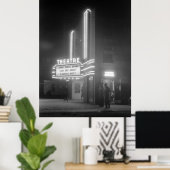 Kino am Abend, Greensboro, Georgia 1940er Poster (Heimbüro)