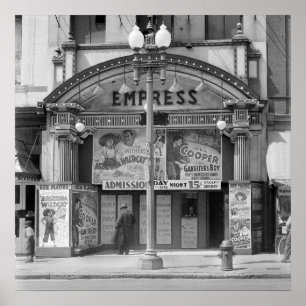 Kino Empress, 1939. Vintage-Foto Poster