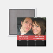 Kino-Foto speichern Datum, Rot Magnet (Vorderseite/Rückseite)