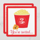 Kino Geburtstag Einladung (Vorne/Hinten)