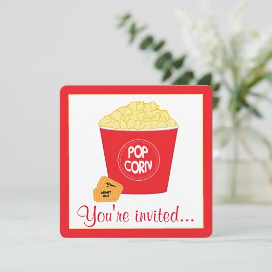 Kino Geburtstag Einladung (Stehend Vorderseite)