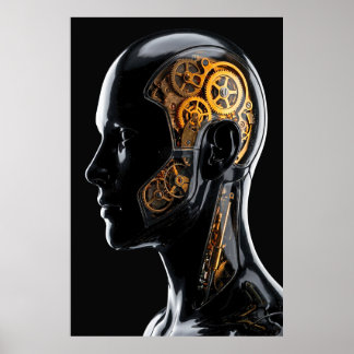 Kino-Gold-Zahnrad-Android-Sci-Fi Poster