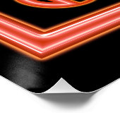Kino Neon Sign Poster (Ecke)