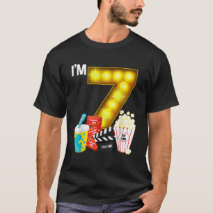 Kino Night Party 7. Geburtstag Movie Thema Kinder  T-Shirt