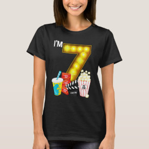 Kino Night Party 7. Geburtstag Movie Thema Kinder T-Shirt