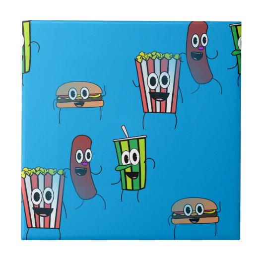Kino-Popcorn Fliese (Vorderseite)