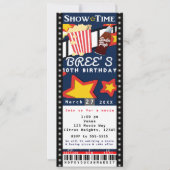 Kino Popcorn VIP Party Einladung (Vorderseite)