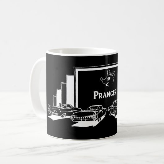 Kino Rentier - Prancer Kaffeetasse (Vorderseite Links)