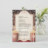 Kino Retro Movie Ticket am beliebtesten Hochzeit Begleitkarte (Stehend Vorderseite)