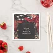 Kino Retro Movie Ticket am beliebtesten Hochzeit Serviette (Beispiel)