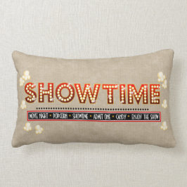 Kino Showtime Kissen-Beigehintergrund Lendenkissen