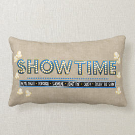 Kino Showtime Kissen-Blau-Akzent Lendenkissen