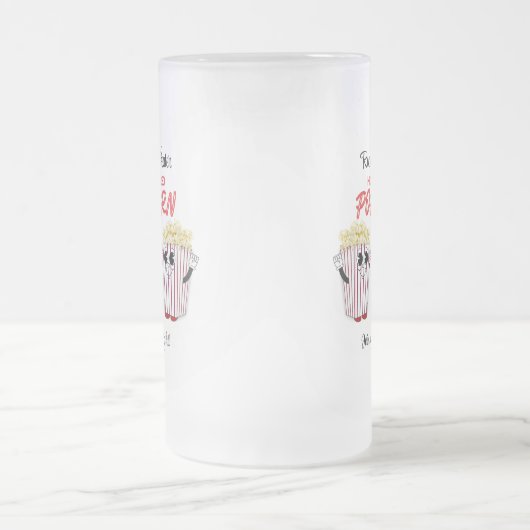 Kino-Spaß Popcorn Mascots Mattglas Bierglas (Mittel)