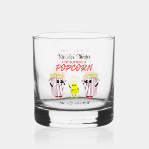 Kino Spaß Popcorn Mascots Rocks Whiskyglas