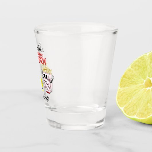 Kino-Spaß Popcorn Mascots Schnapsglas (Rechts)