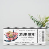 Kino-Ticket-Einladung Einladung (Stehend Vorderseite)