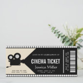Kino-Ticket-Einladung Einladung (Stehend Vorderseite)