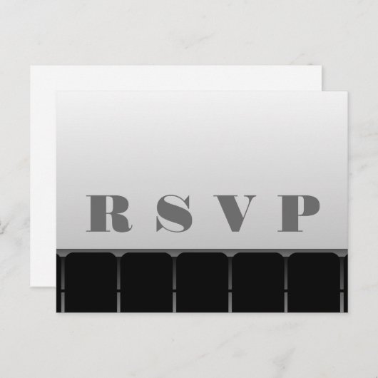 Kino UAWG Postcard, grau Einladungspostkarte (Vorne/Hinten)