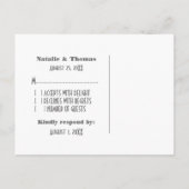 Kino UAWG Postcard, grau Einladungspostkarte (Rückseite)