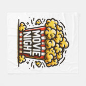 Kinoabend Delight Playful Popcorn Fleecedecke (Vorderseite (Horizontal))