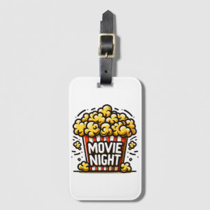 Kinoabend Delight Playful Popcorn Gepäckanhänger
