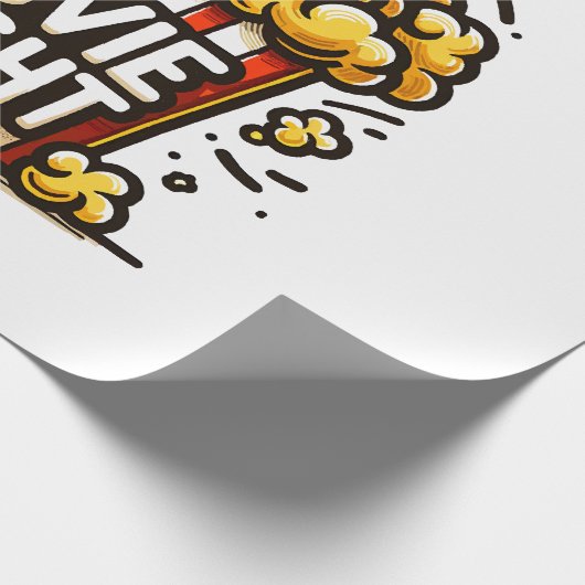 Kinoabend Delight Playful Popcorn Geschenkpapier (Ecke)