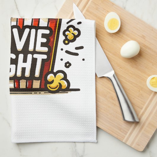 Kinoabend Delight Playful Popcorn Geschirrtuch (Viertel Falte)