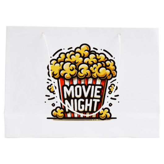 Kinoabend Delight Playful Popcorn Große Geschenktüte (Rückseite)