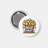 Kinoabend Delight Playful Popcorn Magnet (Vorderseite/Rückseite)