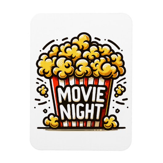 Kinoabend Delight Playful Popcorn Magnet (Vertikal)