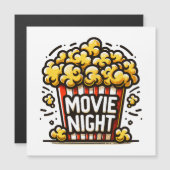 Kinoabend Delight Playful Popcorn Magnetkarte (Vorne/Hinten)