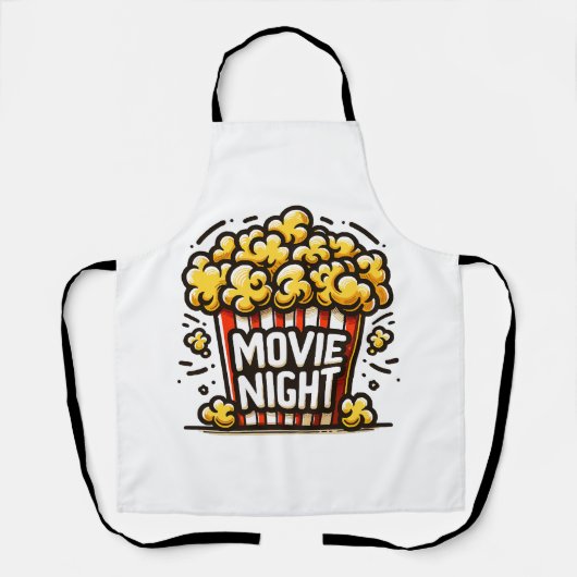 Kinoabend Delight Playful Popcorn Schürze (Vorderseite)